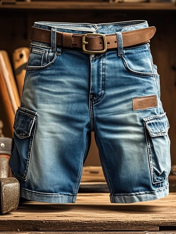 Gustavo | Cargo Denim Shorts Multiple Pockets