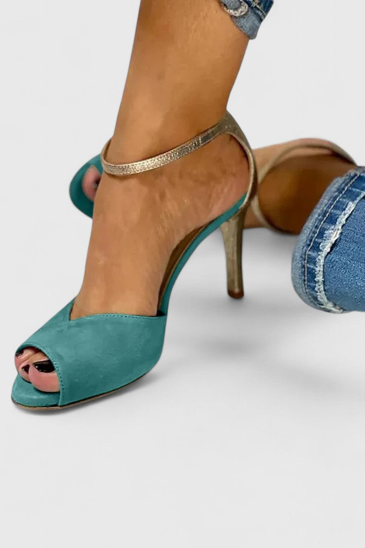 Suria | Open Toe Ankle Strap Stiletto Heels