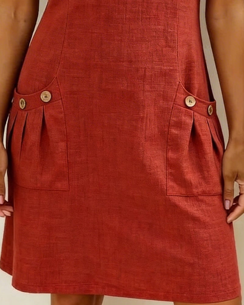 Krystan | Zip Front Short Sleeve Dress