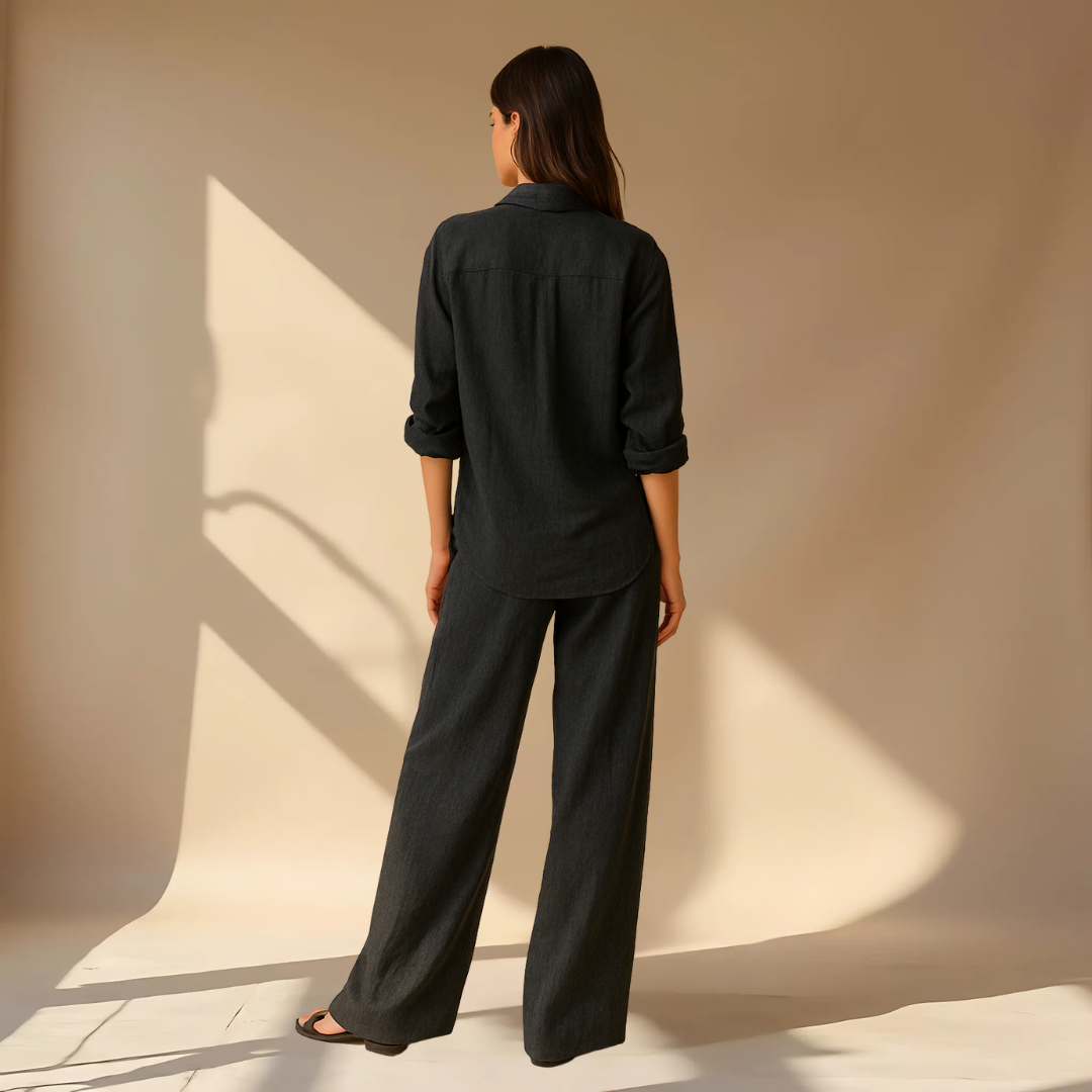 Ashleigh | Wide Leg Shirt and Trousers Co-Ord Set