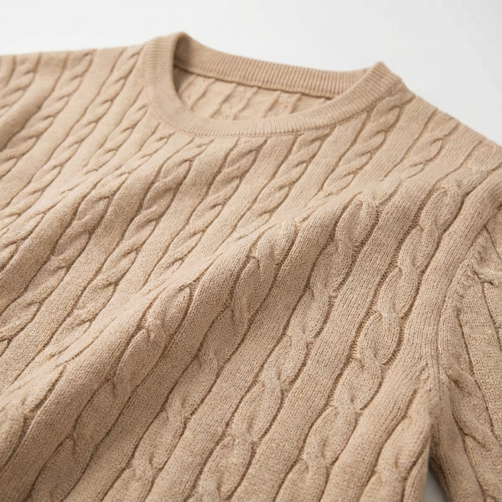 Adolf | Cable Knit Jumper with Crew Neck