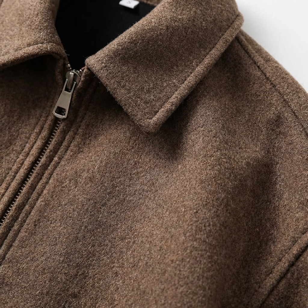 Jamie | Brushed Texture Jacket with Pointed Collar