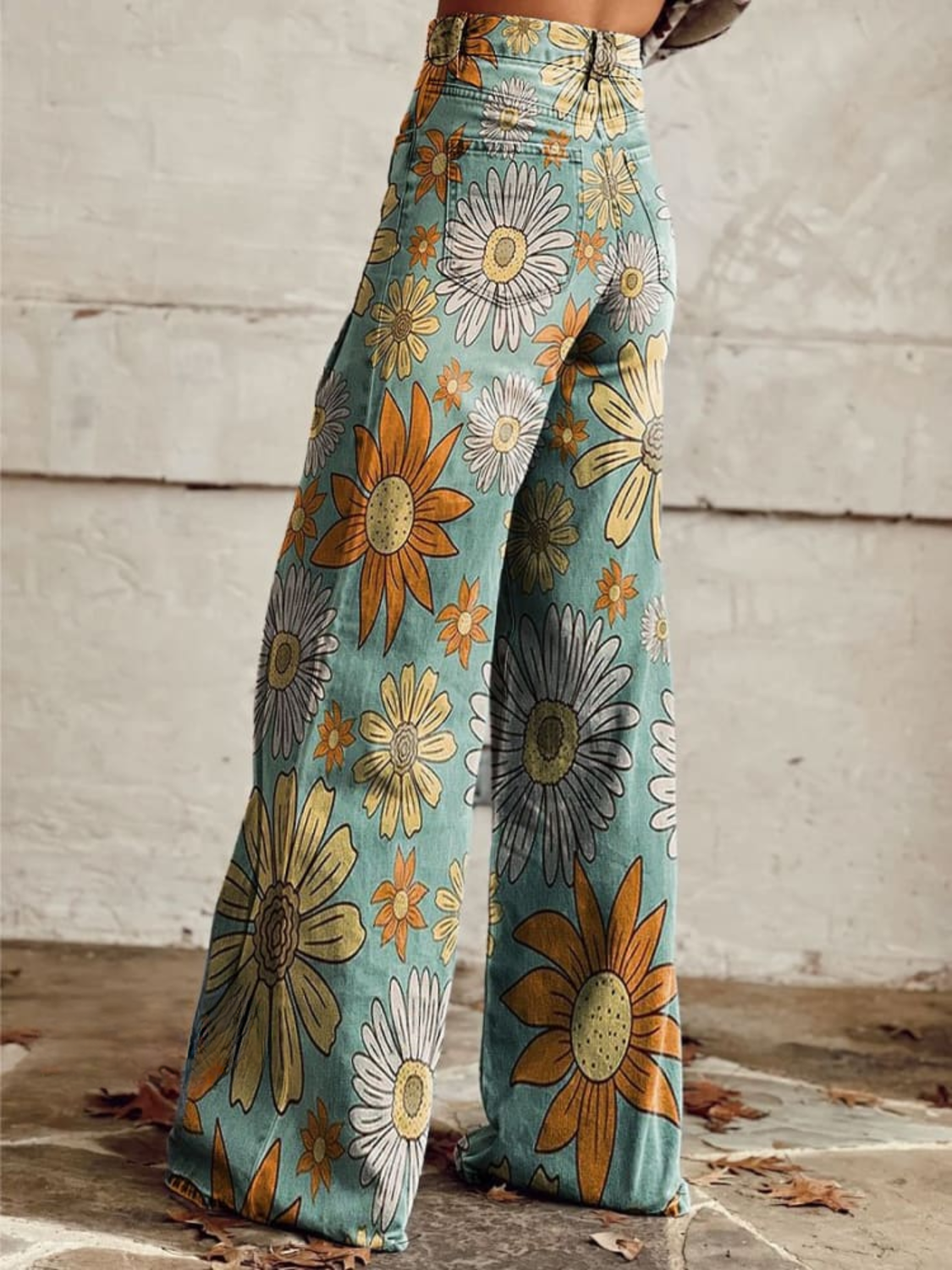 Cirilla | Floral Print High-Waist Wide-Leg Trousers