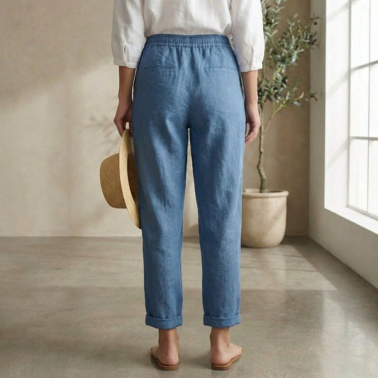 Marina - Drawstring Linen Pants