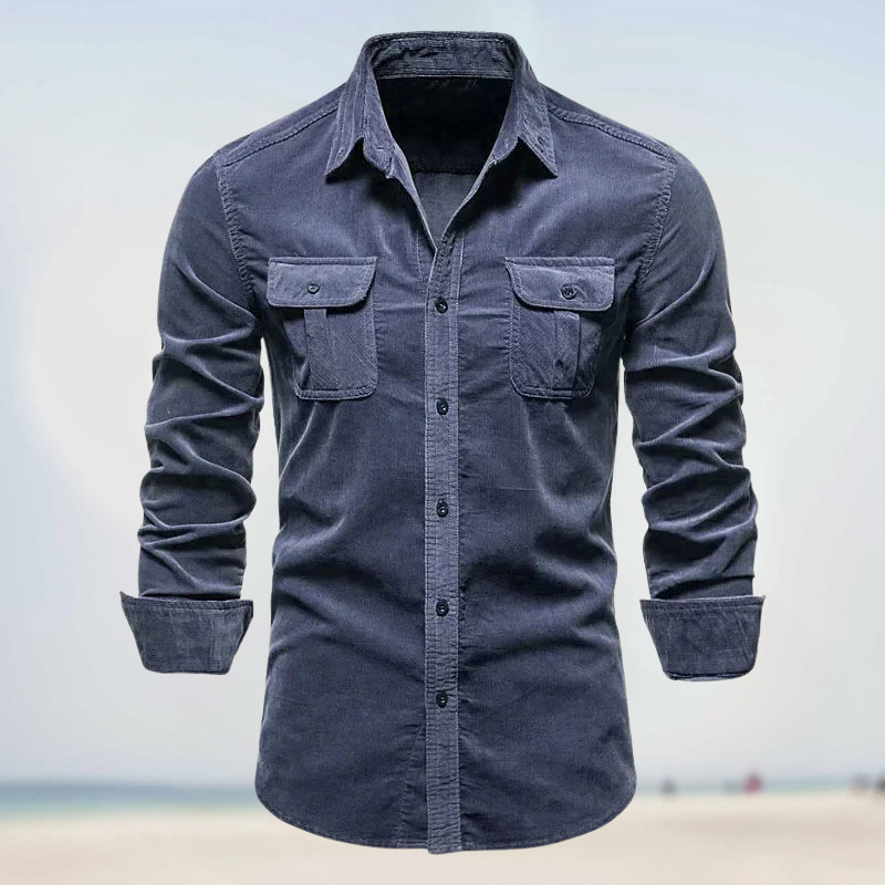 Folko - Corduroy Button Up Utility Overshirt