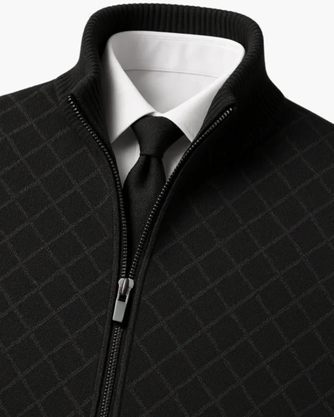 Gilberg | Checked Knit Zip Jacket