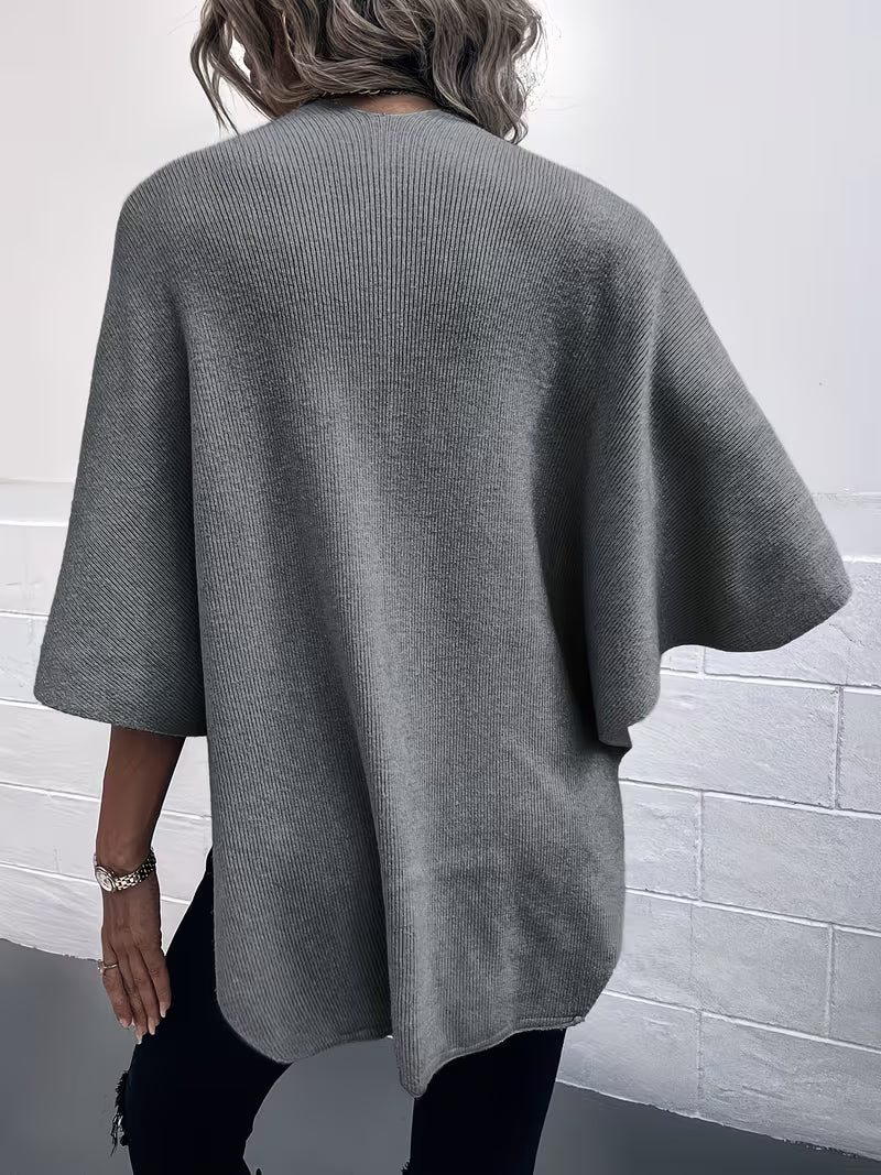 Maebry - Round Ball Cape Knitted Shawl Cardigan