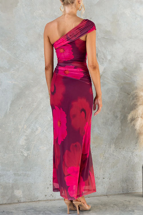 Lindsey | Maxi Dress Floral V Neck Long Sleeve