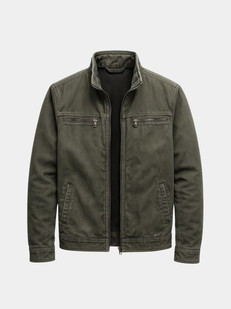 Jaume | Olive Zip Front Field Jacket
