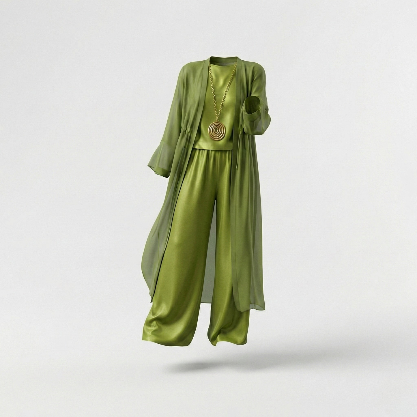 Nimashen - Wide Leg Three Piece Trouser Set