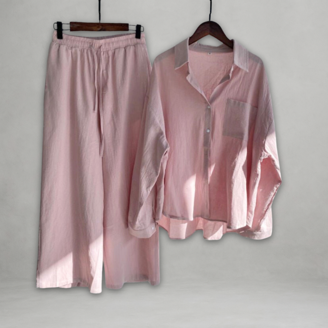 Ottavia | Two Piece Long Sleeve Shirt Set