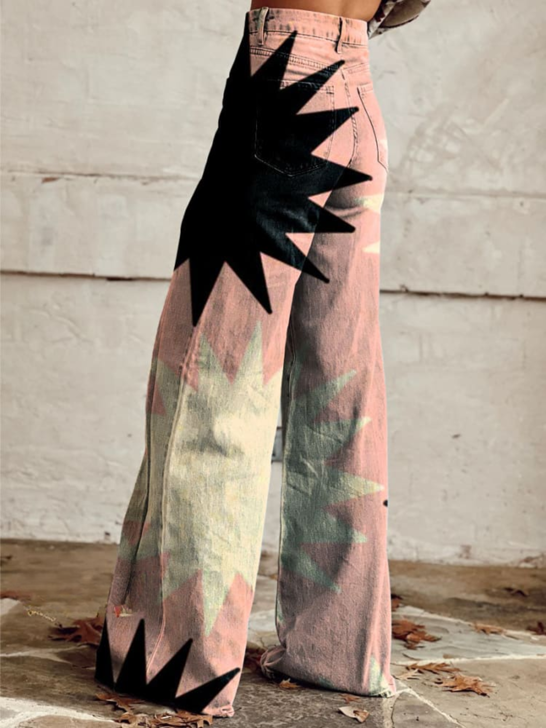 CZARINA | Wide-Leg Trousers with Abstract Geometric Print