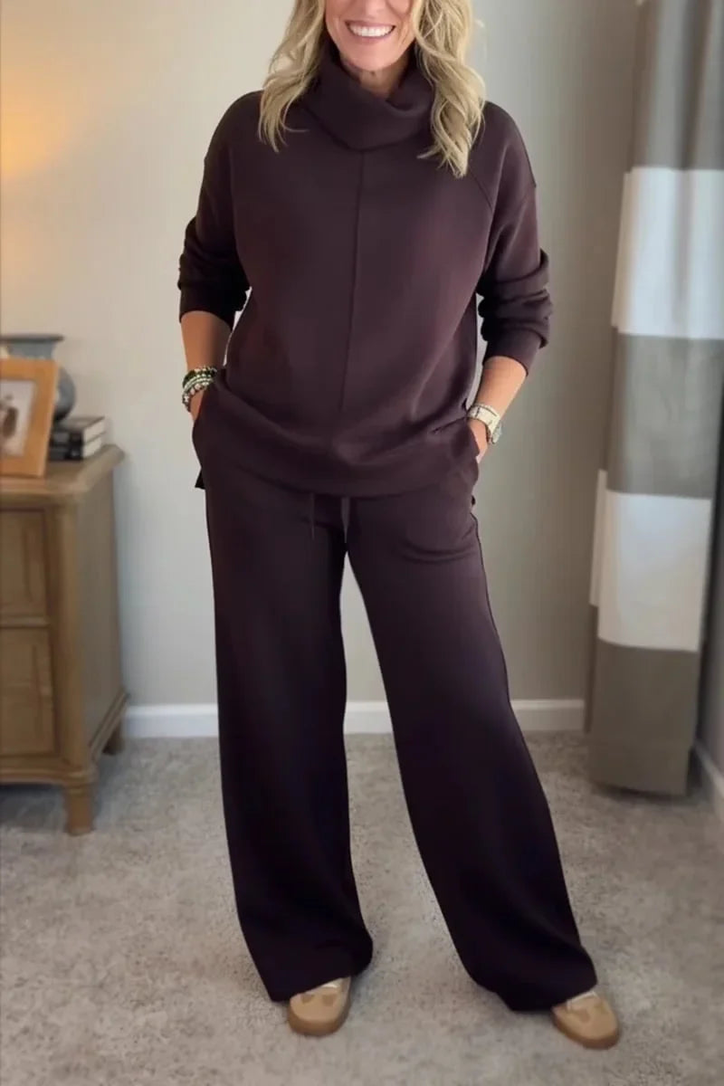 Yardenah | Two Piece Cowl Neck Wide Leg Set
