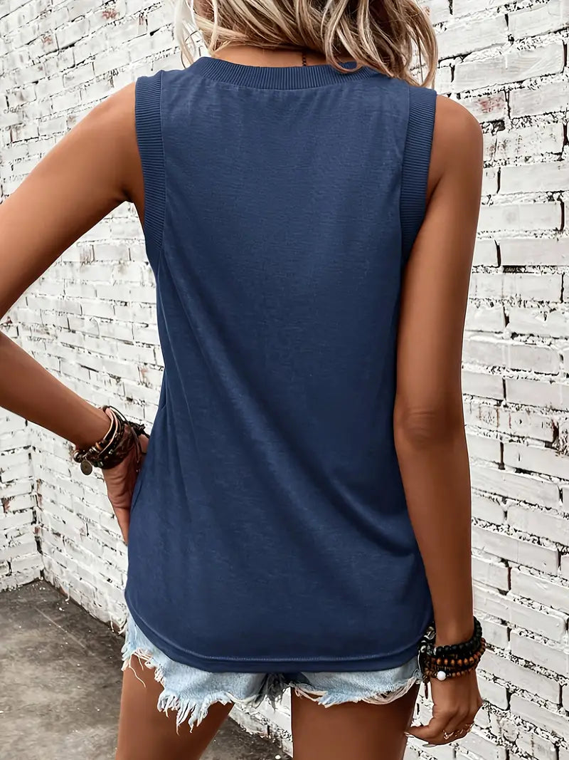 Annelies | V Neck Sleeveless Casual Tank Top