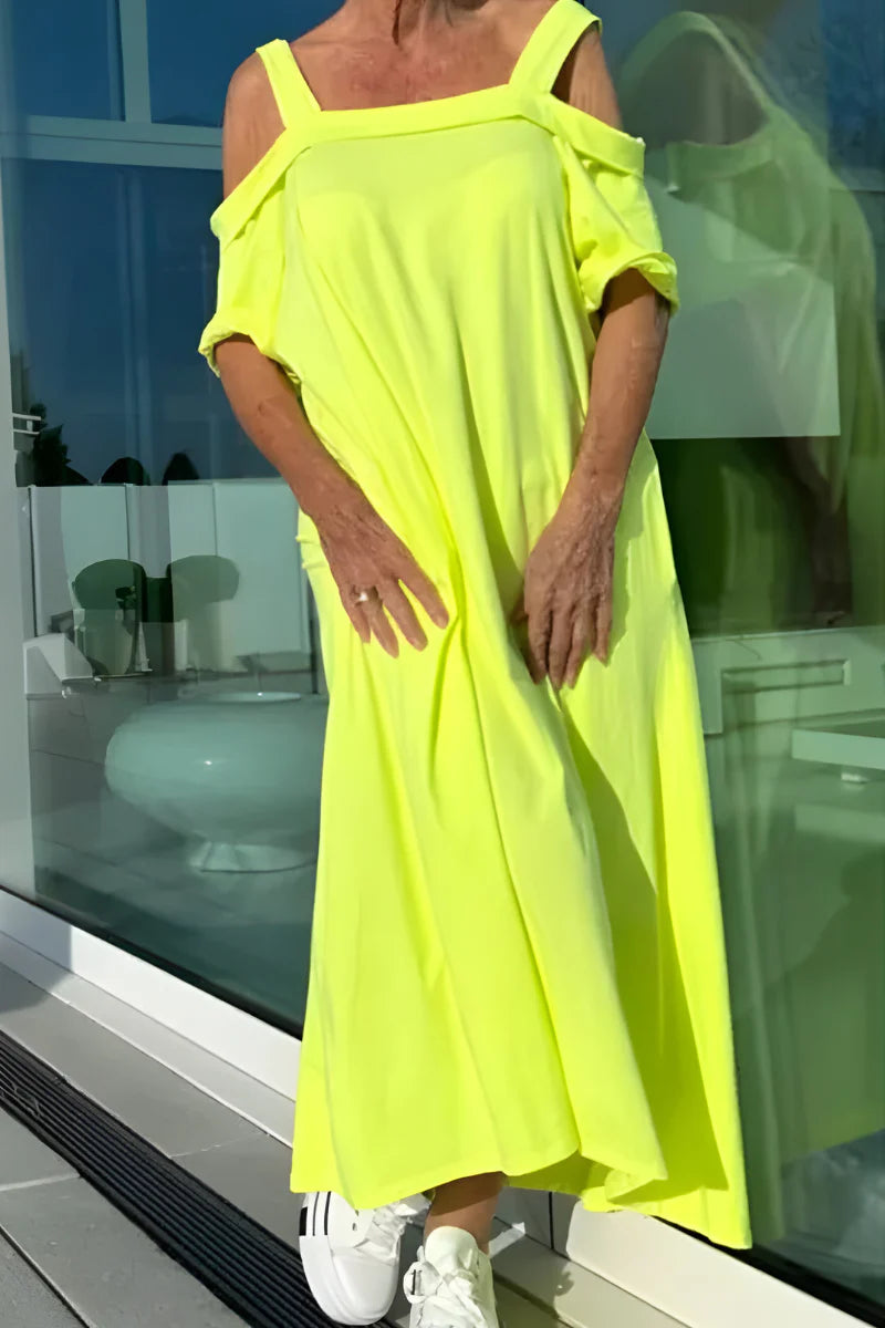 Vathsala | Cold Shoulder Loose Maxi Dress