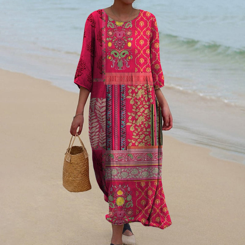 Ustinya | Printed Loose Fit Maxi Dress
