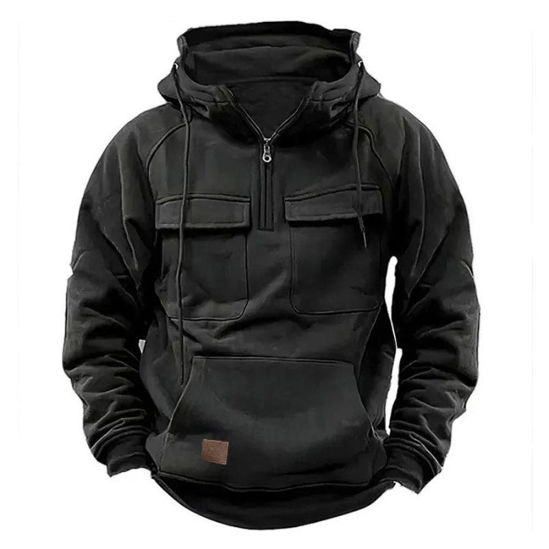 Seligmann | Quarter Zip Hooded Pocket Hoodie