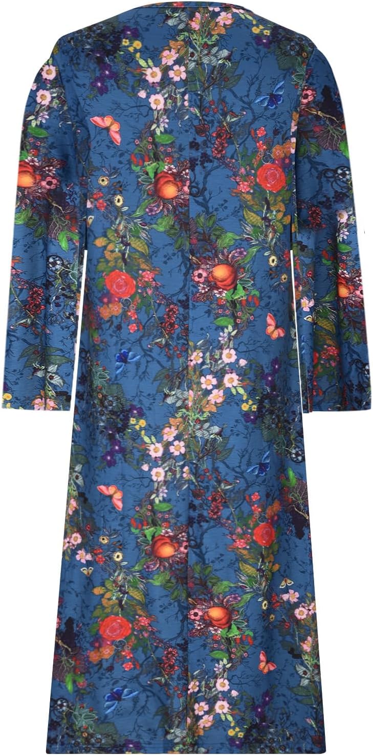 Kylie | Butterfly Print V Neck Midi Dress