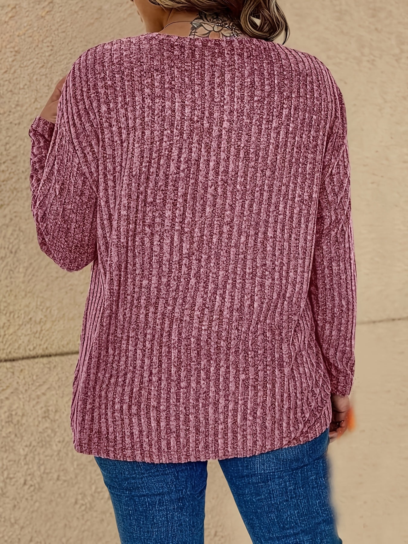 Katiya | Sweater with Textured Ribbed Relaxed Fit