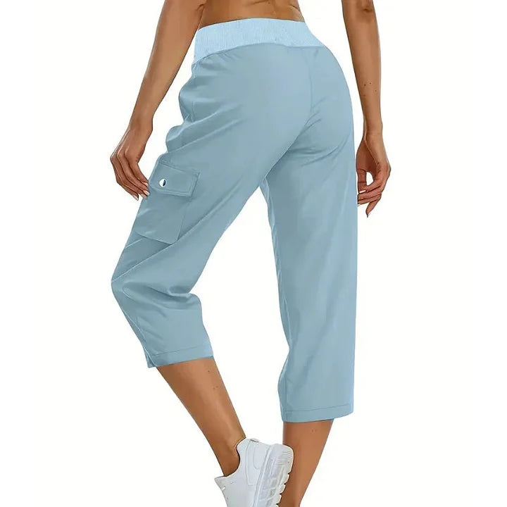 Mileni | Drawstring Cargo Cropped Trousers