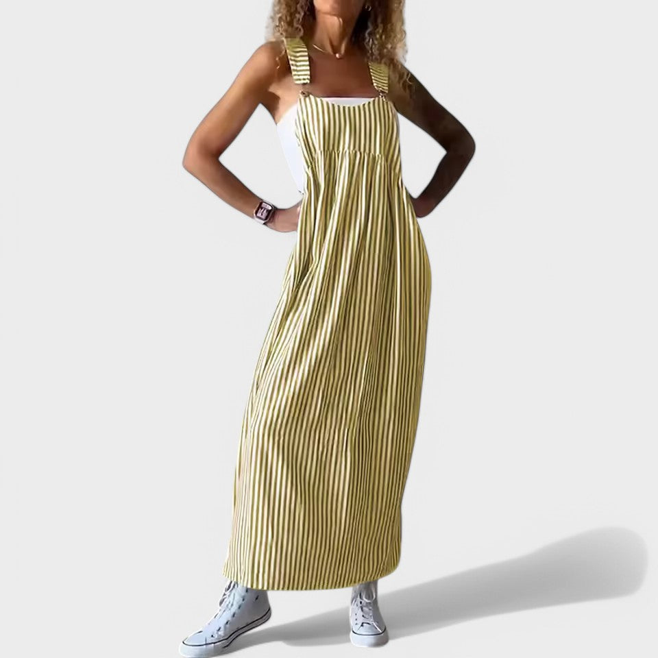 Guzel | Maxi Dress Striped Square Neck Sleeveless