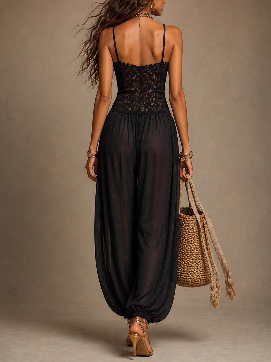 Natya | Lace Bodice Harem Jumpsuit