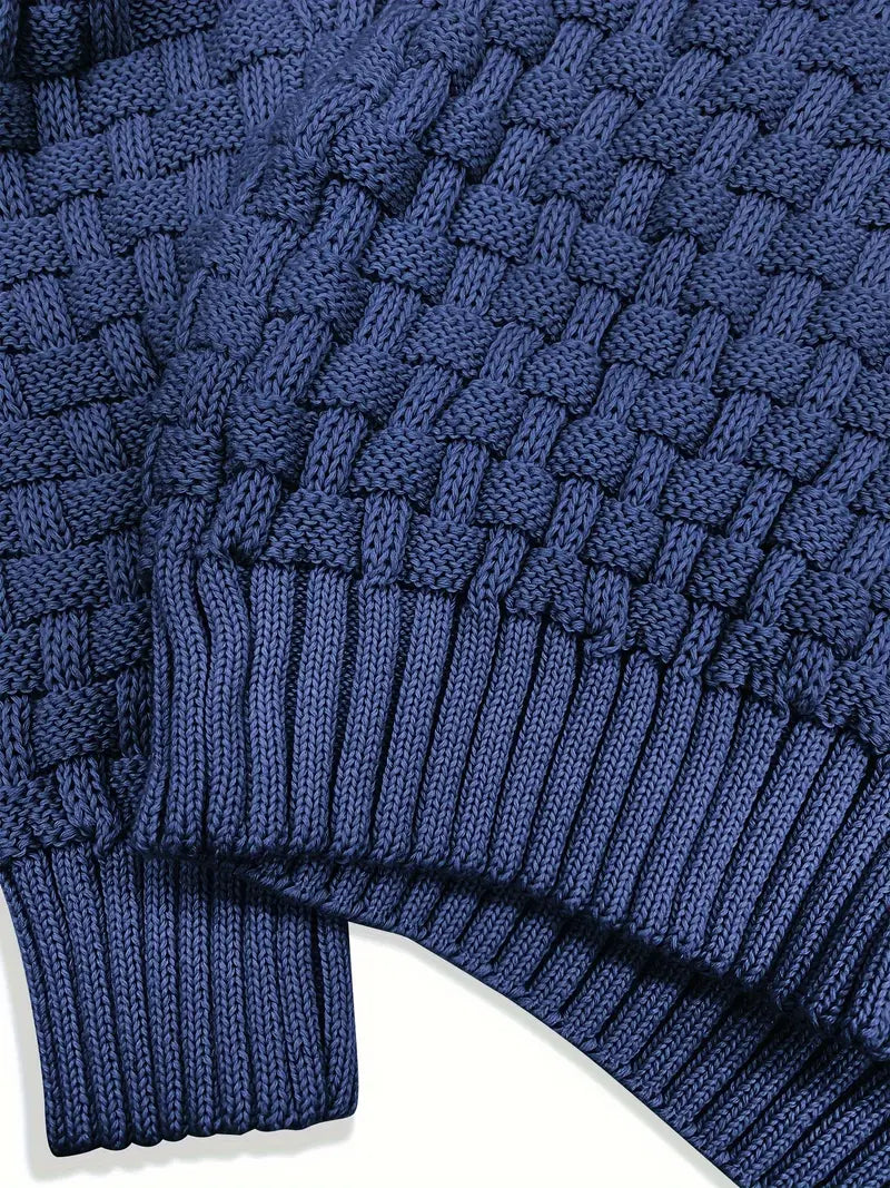 Homero | Textured Knit Turtleneck Long Sleeve Jumper