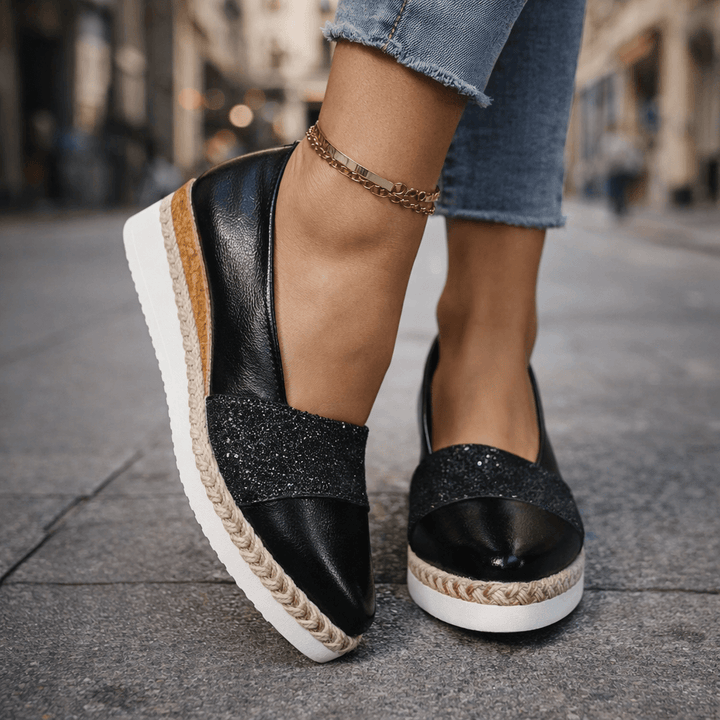 Jahaira | Wedge Espadrille Pointed Toe Slip-On Shoes