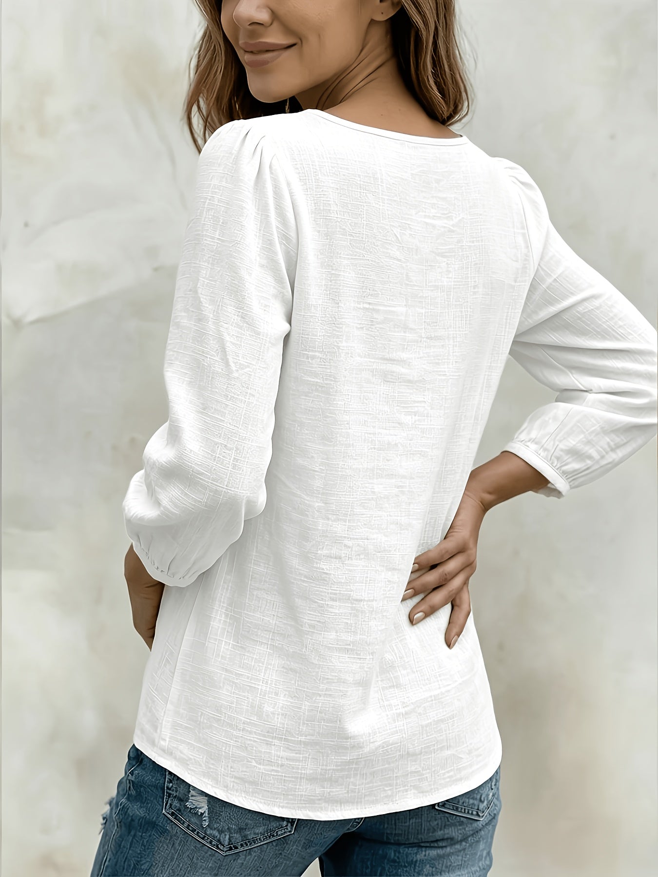 Avelieandra | Bow-Front Casual Summer Shirt in Blue