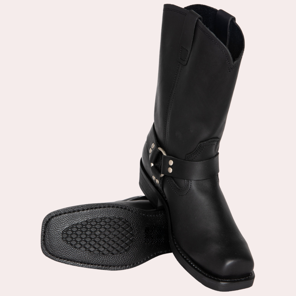 Mayra | Mid Calf Boots with Harness Straps