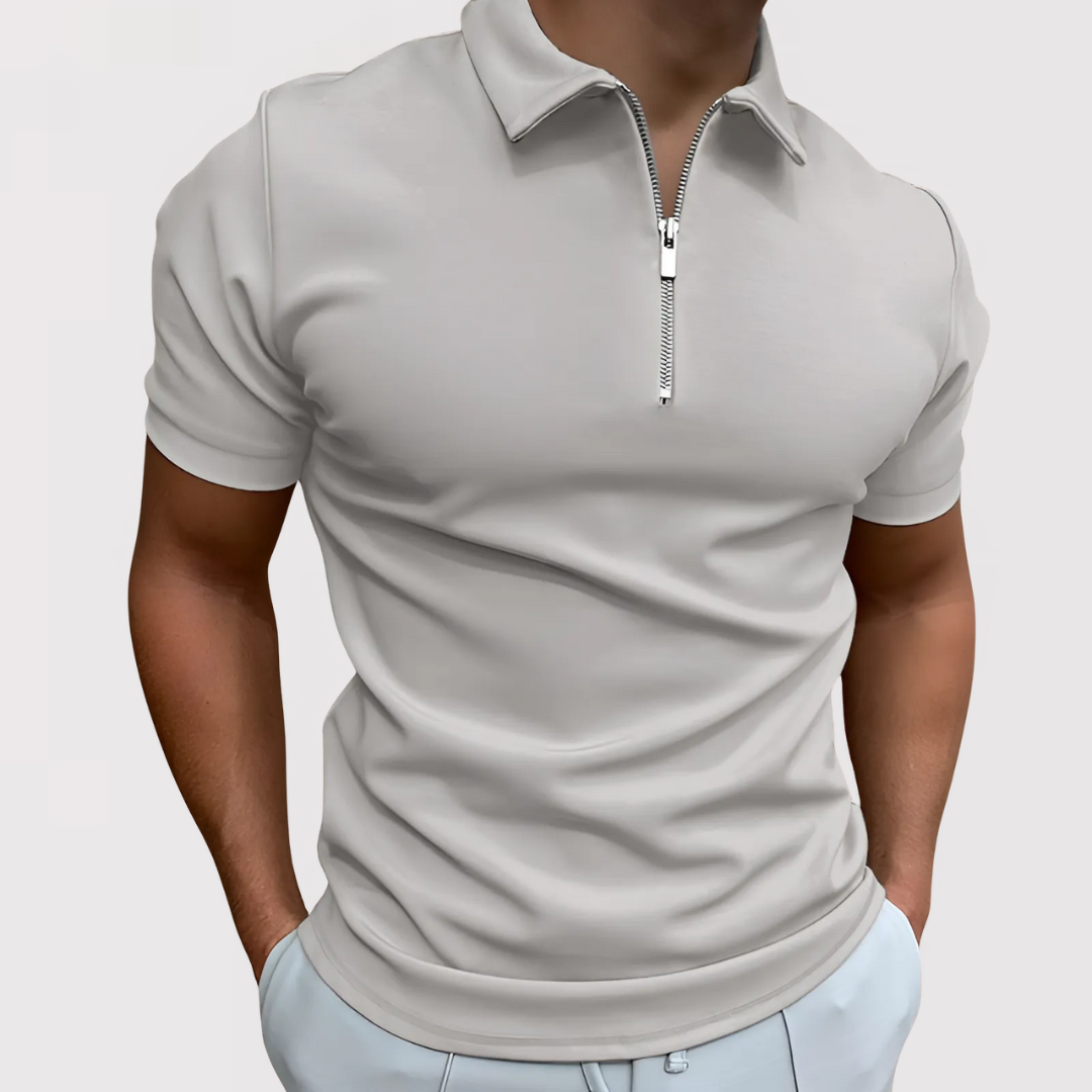 Antoine | Polo Shirt Quarter Zip Short Sleeve