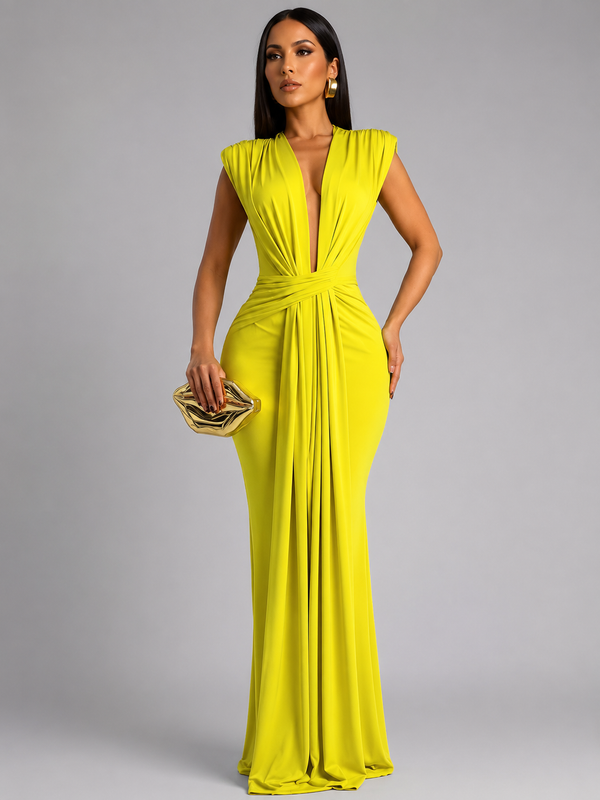 Femke | Maxi Dress with Plunging V Neck