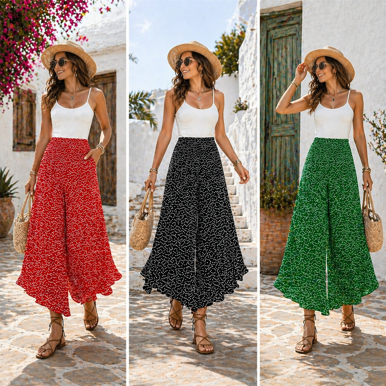 Tatiani | Floral Wide Leg Palazzo Trousers