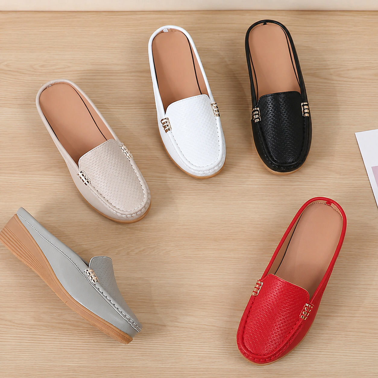 Morgani | Mule Loafers with Wedge Sole