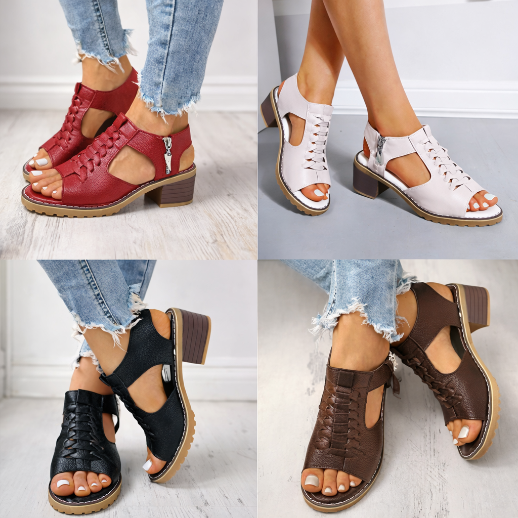 Benita | Woven Block Heel Sandals