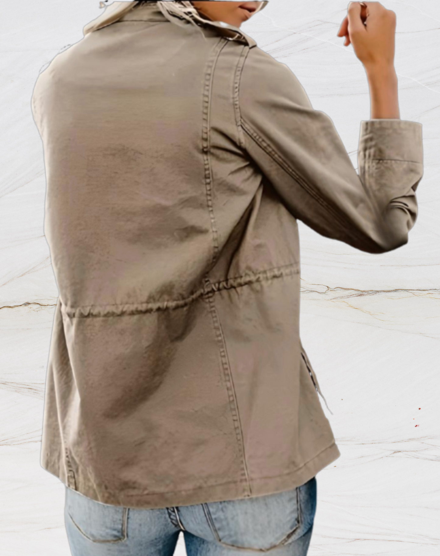 Camina | Utility Jacket High Neck Long Sleeve
