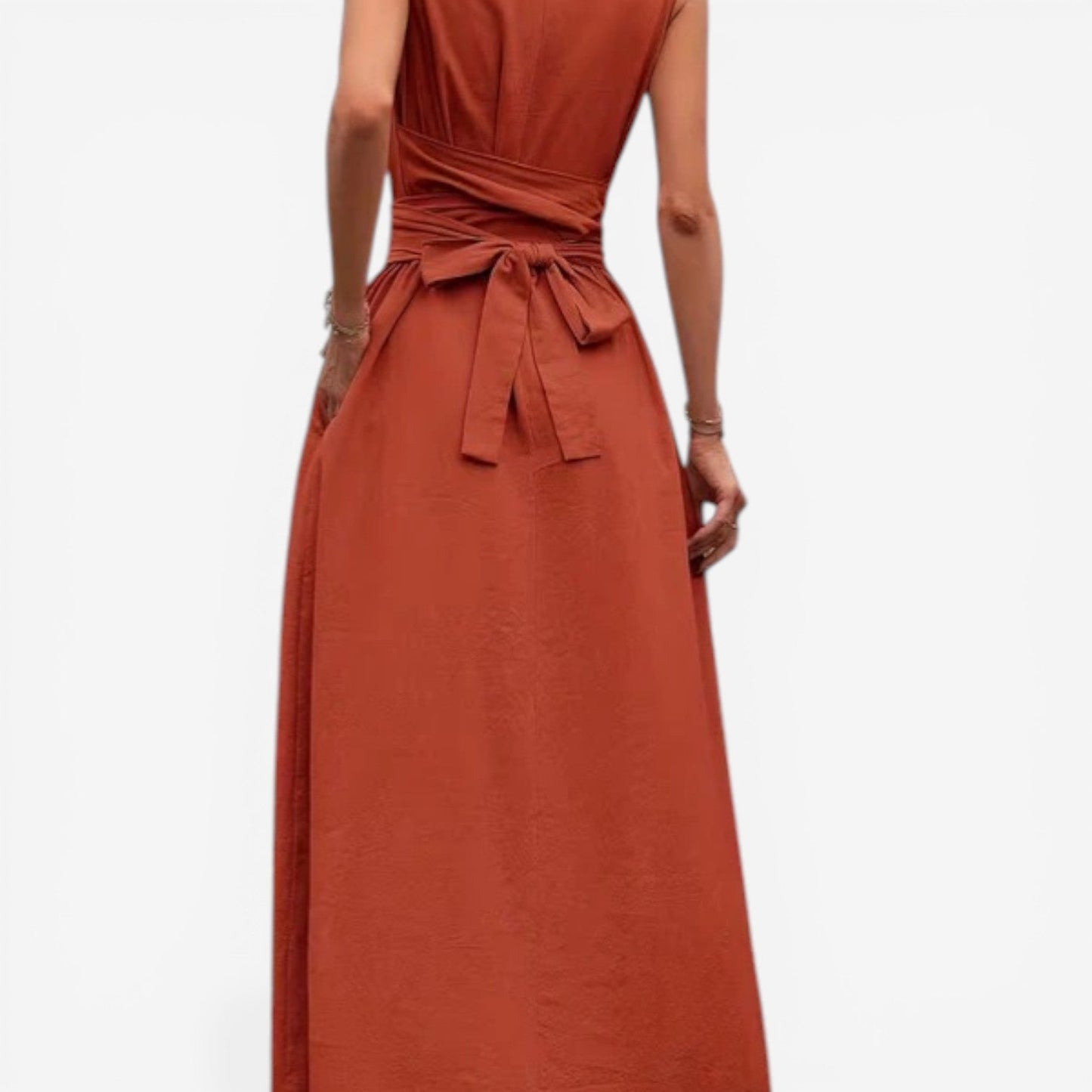 Tilina | Sleeveless Tie Waist Maxi Dress