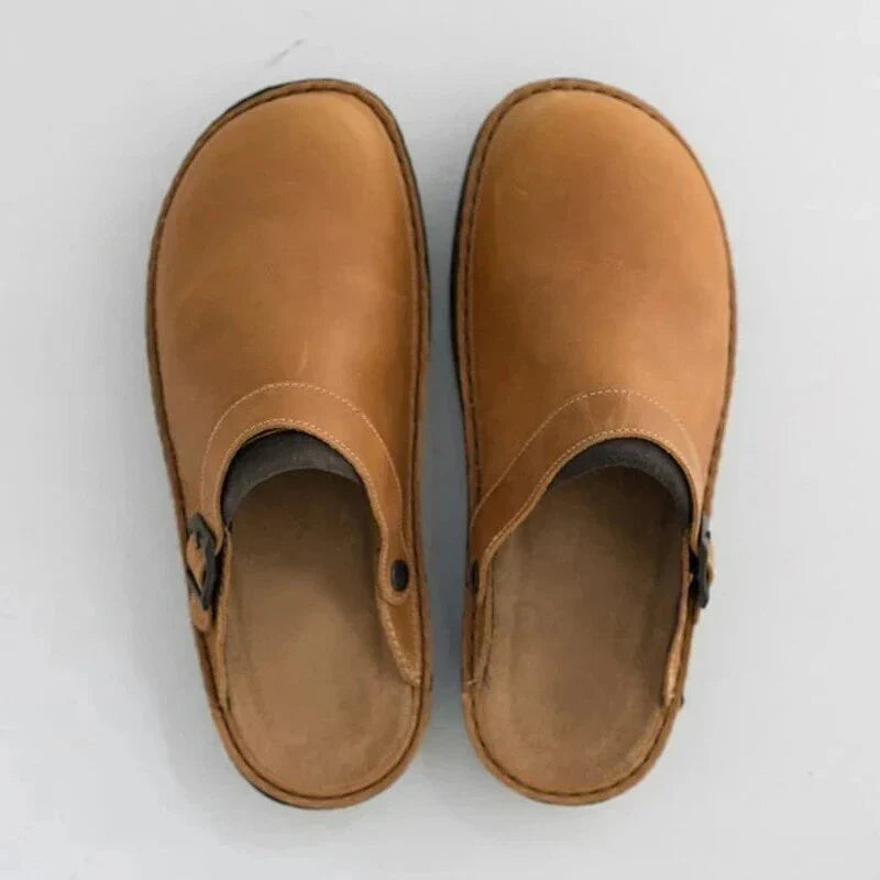 Eckhart | Slip On Clog Shoes Buckle Strap Thick Sole