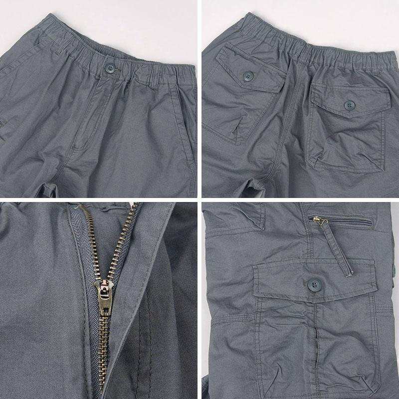 Esman | Cargo Three-Quarter Pocket Shorts Black/Khaki