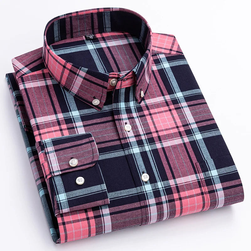 Alexandru | Long Sleeve Checked Button-Up Shirt