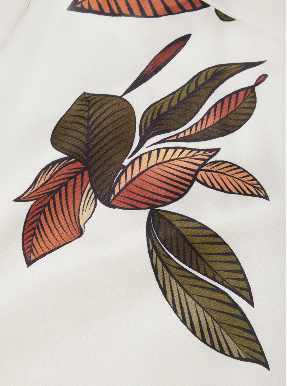 Beverly | Leaf Print Wrap Midi Dress