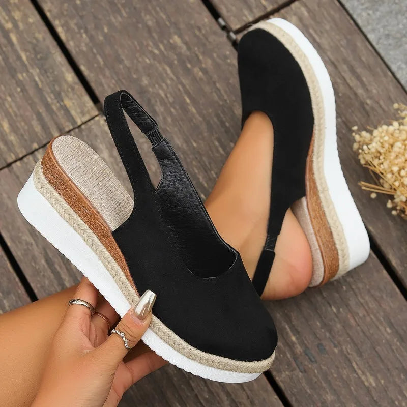 Evangelia - Slingback Wedge Espadrille Sandals