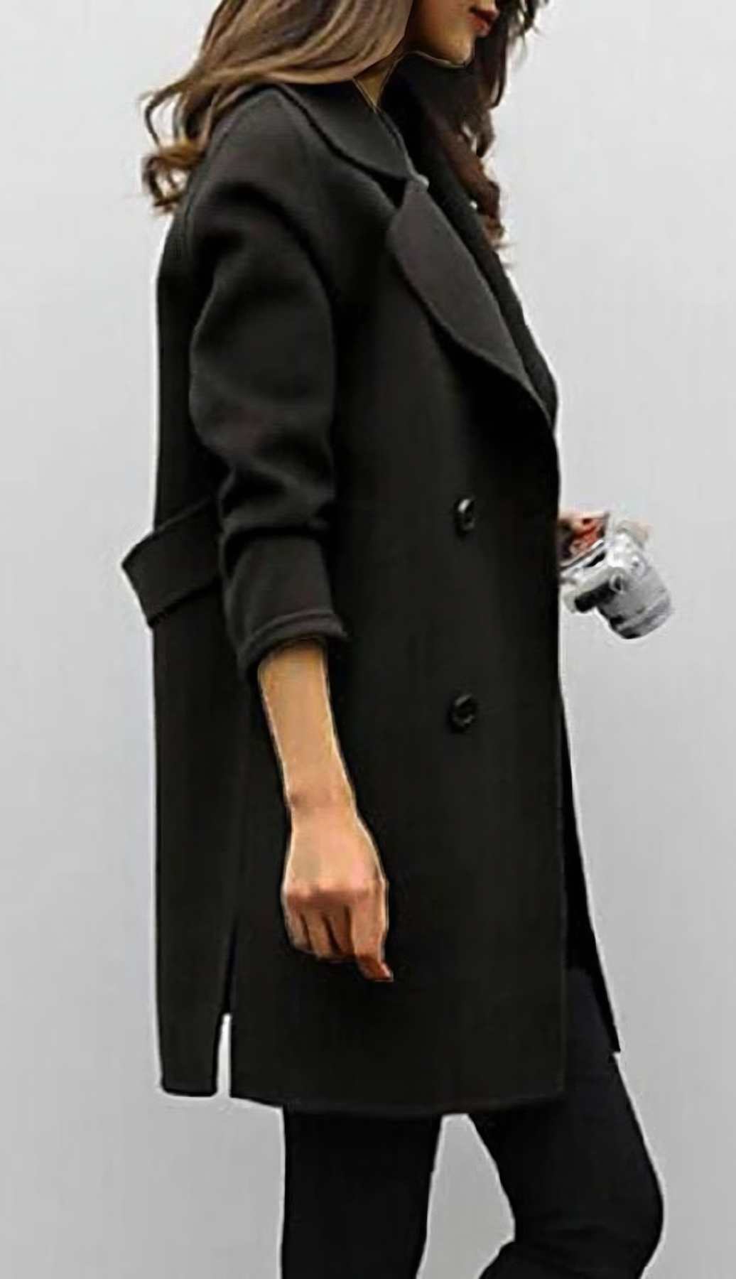 Katherene | Double-Breasted Long Sleeve Lapel Coat