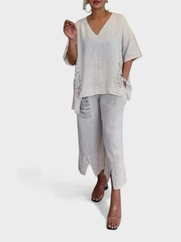 Raisa | Linen Two Piece Co-Ord Set