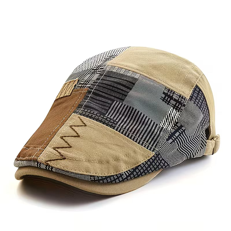 Girma | Patchwork Flat Cap Adjustable Hat