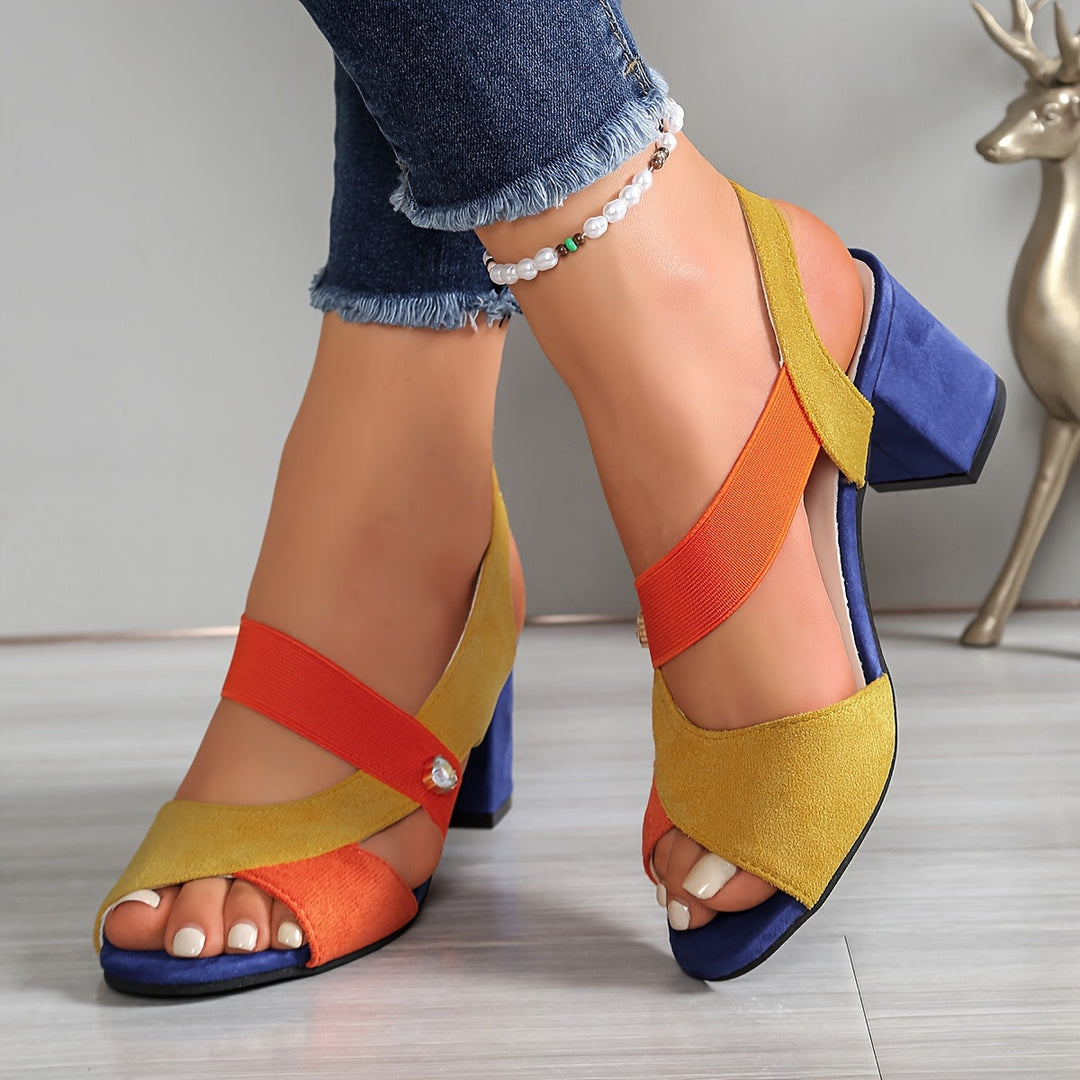 Josien | Block Heel Open Toe Sandals