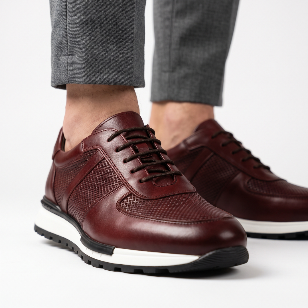Hegseth | Sneakers with Lace Up Textured Panels