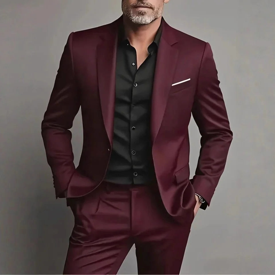 Steven | Suit Jacket with Notched Lapels and Slim Trousers