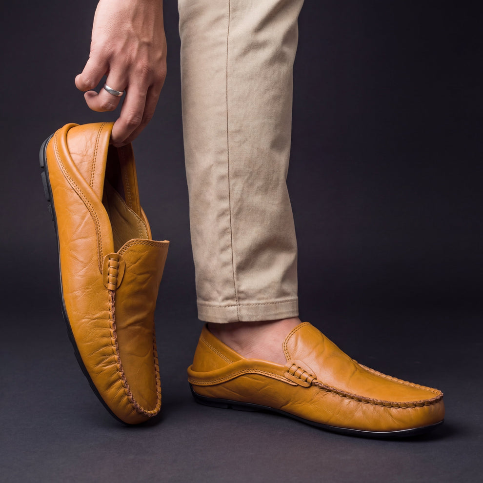 Royt | Leather Slip-On Moccasin Loafers
