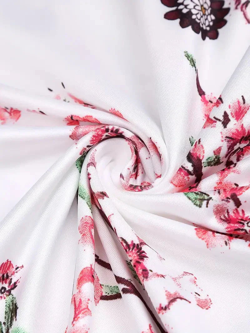 Becci | Floral Print Wrap Midi Dress